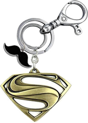 Rashi Traders Gold Super Man/ Man of Steel With Mooch Locking, Car Bike Home Key Chain Key Chain