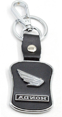 gtrp key Chain-key-Premium Quality Black Leather Keychain Honda Log Key Chain