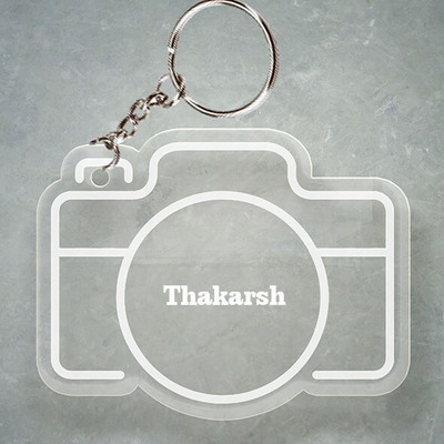 SY Gifts Camera Design Keychain With Thakarsh Name Key Chain