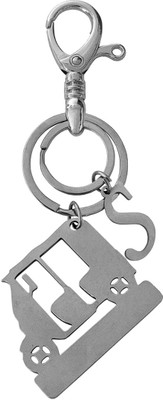M Men Style Personalized Auto Rickshaw With Alphabet S Keychain LCK030 Key Chain