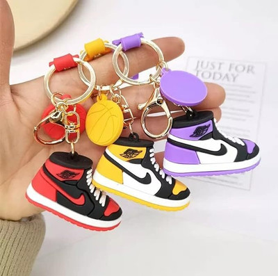 GKM Multicolor Shoes combo set three keychain with hook & strap Key Chain