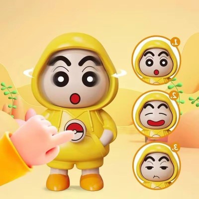ARTECO Shinchan Face Changing Keychain with 3 Expressions 3D Cartoon Character Key Chain