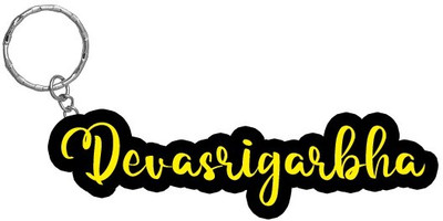 SY Gifts Devasrigarbha Name Black Yellow Name Keychain Key Chain