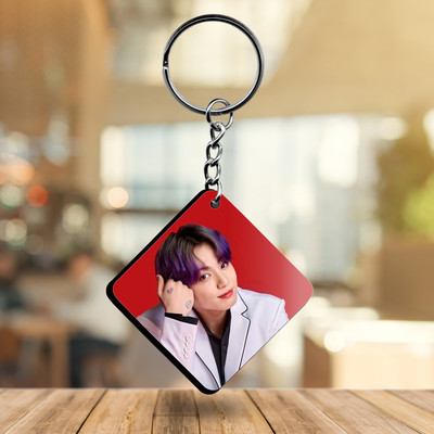 Niki Enterprises BTS Jungkook Keychain with 8 Photocards Key Chain