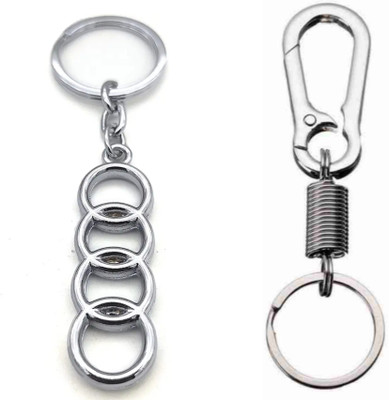 Jainsburys Combo of Audi metal & Steel Bukkle Hook keychain Key Chain