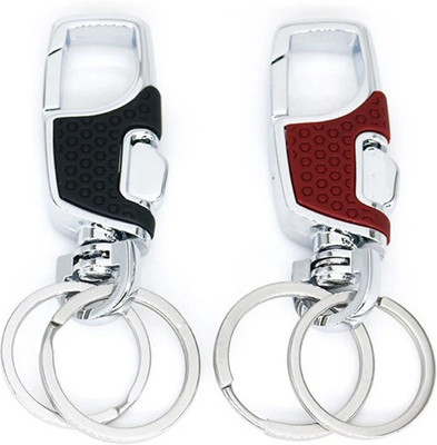 Blue Aura 0MUD 2-Metal-Plastic Locking Premium quality For Office & Home Key Chain