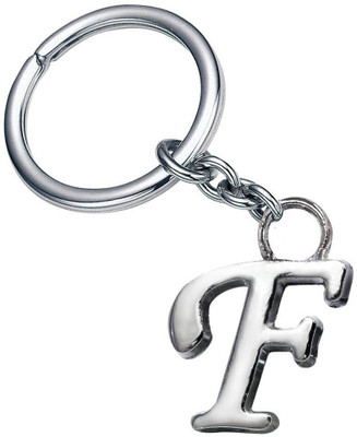 MISMIL Alphabet Letter F Metal Keychain Keyring Silver F Key Chain