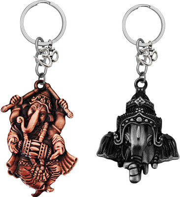 M Men Style Lord Ganesha Om Metal Key Ring – Keychain for Car, Bike & Office Skey604-618 Key Chain