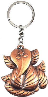Augen Ganpati Bronze Stainless Steel Key Ring Anti-Rust (Pack Of 1) Metal Key Chain