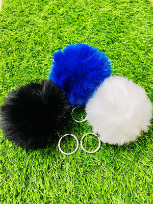 GKM Pompom keychain soft fur key ring for girls/boys Key Chain