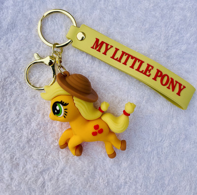 DSS Adorable Yellow Unicorn Ponytail For Girls Key Chain