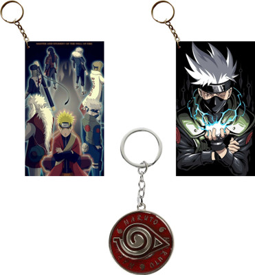 Hariyaali Enterprises LLP Naruto THE HOKAGES COLLAB OF LEAF VILLAGE Spinning Unique Style 3 pcs Combo Key Chain
