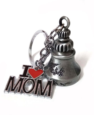 ShopTop I love mom with Guardian Bell Key Chain for bike and scotter Key Chain