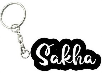 SY Gifts Sakha Black White Name Keychain Key Chain