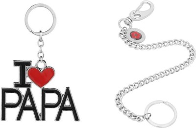 Newview I LOVE PAPA KEY CHAIN & Chain Challa Locking Key Chain Key ring Key Chain