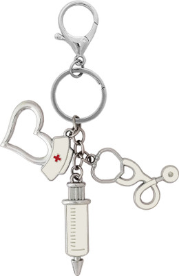 KYP Fashion Doctor Medical Tool Injection Syringe Stethoscope Nurse Cap Gift family friends Key Chain