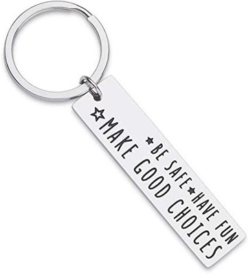 Sreekarni Gift Be Safe Have Fun Make Good Choices Going Away for Her Him Key Chain