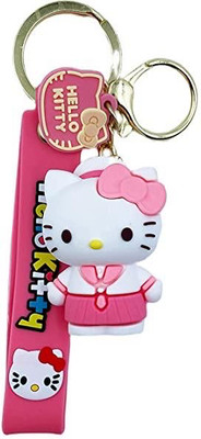 SHRI JI Beautiful Hello Kitty in Cute Pink Uniform Key Chain