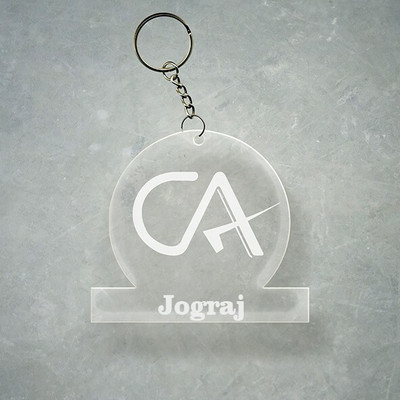 SY Gifts Chartered Accountant CA Design With Jograj Name Key Chain