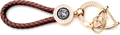 ADOREAL Royal Enfield Keychain And Keyring Brown Rope Golden Ring Key Chain