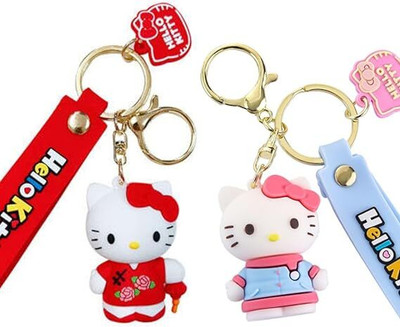 WHITE POPCORN 2pcs Cute Kawaii Accessories Anime Keychain Adorable Keychain Keyring Key Chain