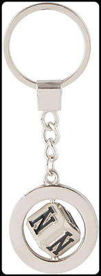 gtrp Trendy-Rotating Type N Letter/Alphabet Metallic Key Chain Key Chain