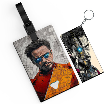 Morons Customized IronMan Printed Luggage Tag & Keychain Key Chain