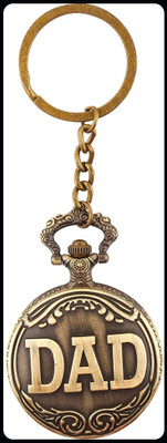 gtrp Keychain-keychain-Antique Vintage Dad Theme Pocket Watch with Key Chain