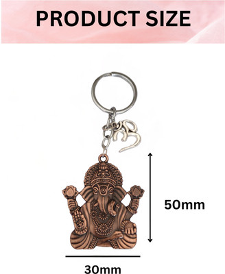 M Men Style Lord Ganesha Om Metal Key Ring – Keychain for CarBike & OfficeSkey616-595 Key Chain