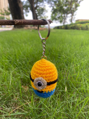 TRENDY CREW Minions Keychain – Handmade with Cotton Key Chain