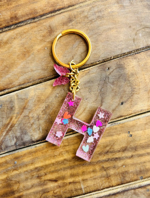 YARA CREATION H Peach heartbeats Key Chain