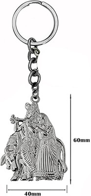 ShopTop Double Sided New Radha Krishna Key Chain