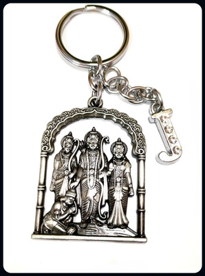 Meeko.com Jai shree Ram family AS_SO_RT_ED keyring with Letter J keyring 021a-A Key Chain