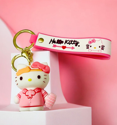 BBG NEW_Best Quality Trendy Design Hello Kitty with bag 3D keychain with hook Key Chain