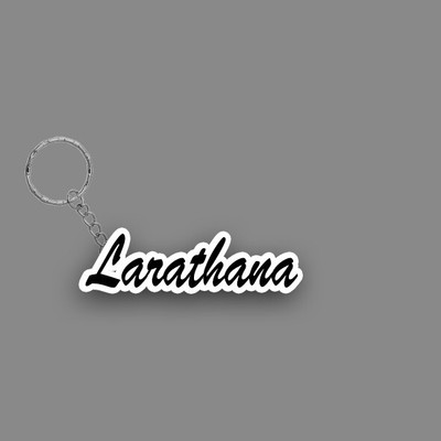 SY Gifts SYG Larathana Name Keychain White And Black Key Chain
