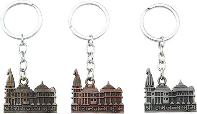 BLESSINGS Set of 3 Shree Ram Temple Key Chain