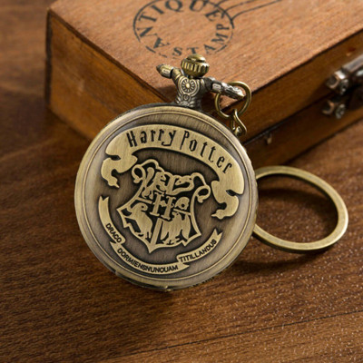 GT Gala Time Antique Harry Potter Hogwarts Pocket Watch Bike Key Chain Key Ring MenWomen Gift Key Chain