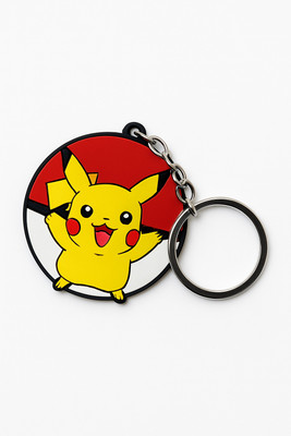 Anii style Pikachu Rubber Keychain – Cute Anime Character Key Ring for Kids & Fans Key Chain