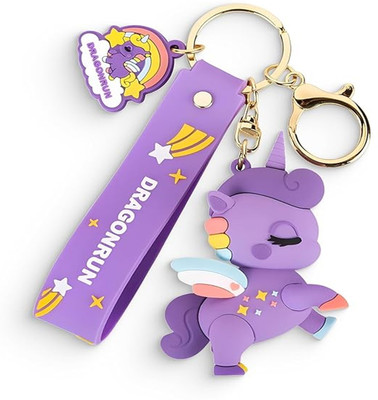 Ahaan enterprises Unicorn Cartoon Cute 3D Keychain | Strap Charm & Hook Anime & Cartoon Key Chain Key Chain