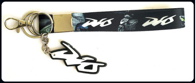 Meeko.com Dio Fabric ID Tag with Safety Locking Lanyard And Dio White Rubber-A Key Chain