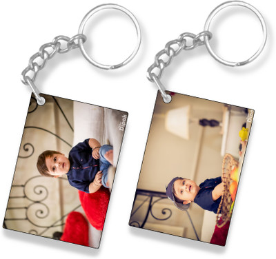 THE HATKE STORE Premium Custom Kids Photo Keychain Rectangular Shape For Birthday P3 Key Chain