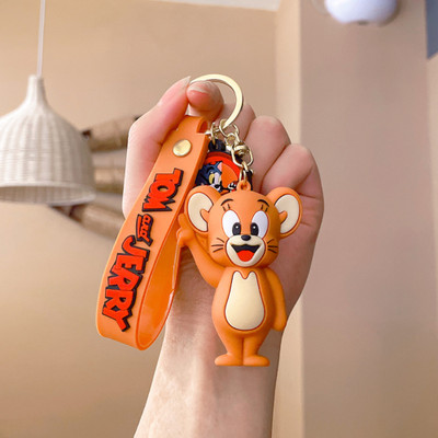 BITWEAVE Tom & Jerry 3D Silicone Keychain Cartoon Mouse Design, Fun Key Ring Key Chain