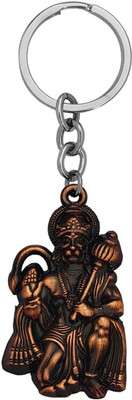 JELECTRICALS Lord Hanuman Bajrangbali Double Side Metal Keychain For Bike Car Key ring God Key Chain