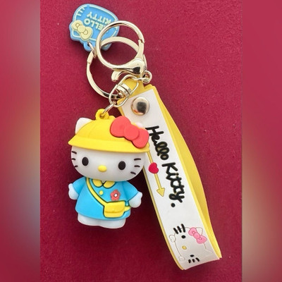 SHRI JI Cute Hello Kitty Keychain Hello Kitty with Yellow bag Key Chain