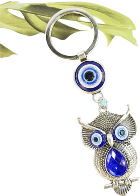 Auto Emporium Evil Eye Studded Owl Keychain Key Chain
