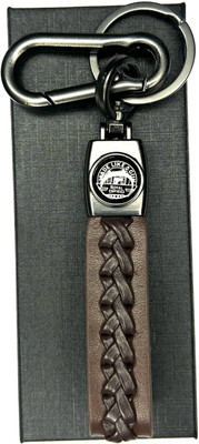 FLAMBE royal enfield Brown Cross Design Belt Keychain Key Chain