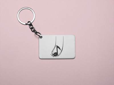 DOGAR ESSENTIALS Musical notesPrinted Acrylic Keychain (Set of 2) Key Chain
