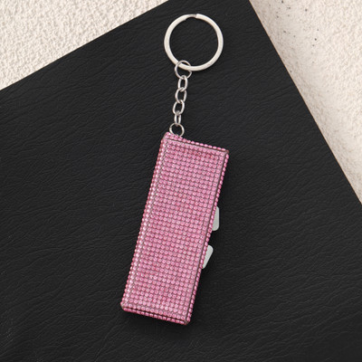Salty Pink Rhinestone Mini Organiser Bagpack Charm Key Chain