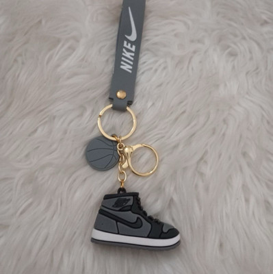 SHRI JI Classic Grey Nike Jordan Shoe Keychain with Ball Charm Key Chain