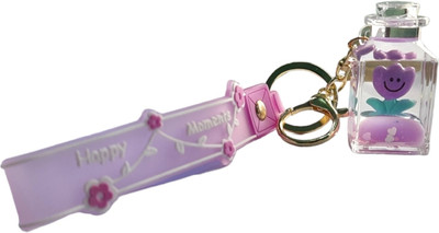 VSS Unicorn Glass Water keyring filled with Glitter. Ideal gift for girls-Jar-3 Key Chain